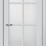 Дверь межкомнатная Классик C05 ПО Эмалит Серебристый