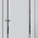 Дверь межкомнатная Эстетик E05 ПО Эмалит Серебристый