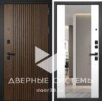 Входная металлическая дверь ФОРЕСТ (Зеркало) Дуб медовый/ Велюто Биянко — изображение 3