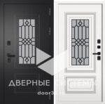 Входная металлическая дверь ШТОРМ СП-11 (Термо, Стеклопак) букле черный/ Велюто Биянко — изображение 3