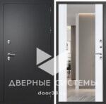 Входная металлическая дверь АЙВАРС (Термо, Зеркало) Букле черный/ Велюто Биянко — изображение 3