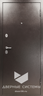 Входная металлическая дверь Титан мини h1900 мм. мет-мет / Антик медный